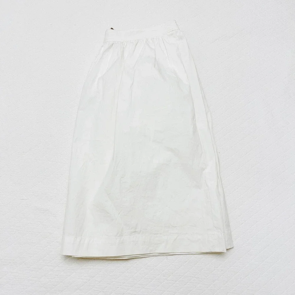 Theory Gelca Palatial White Ruched Skirt SZ4